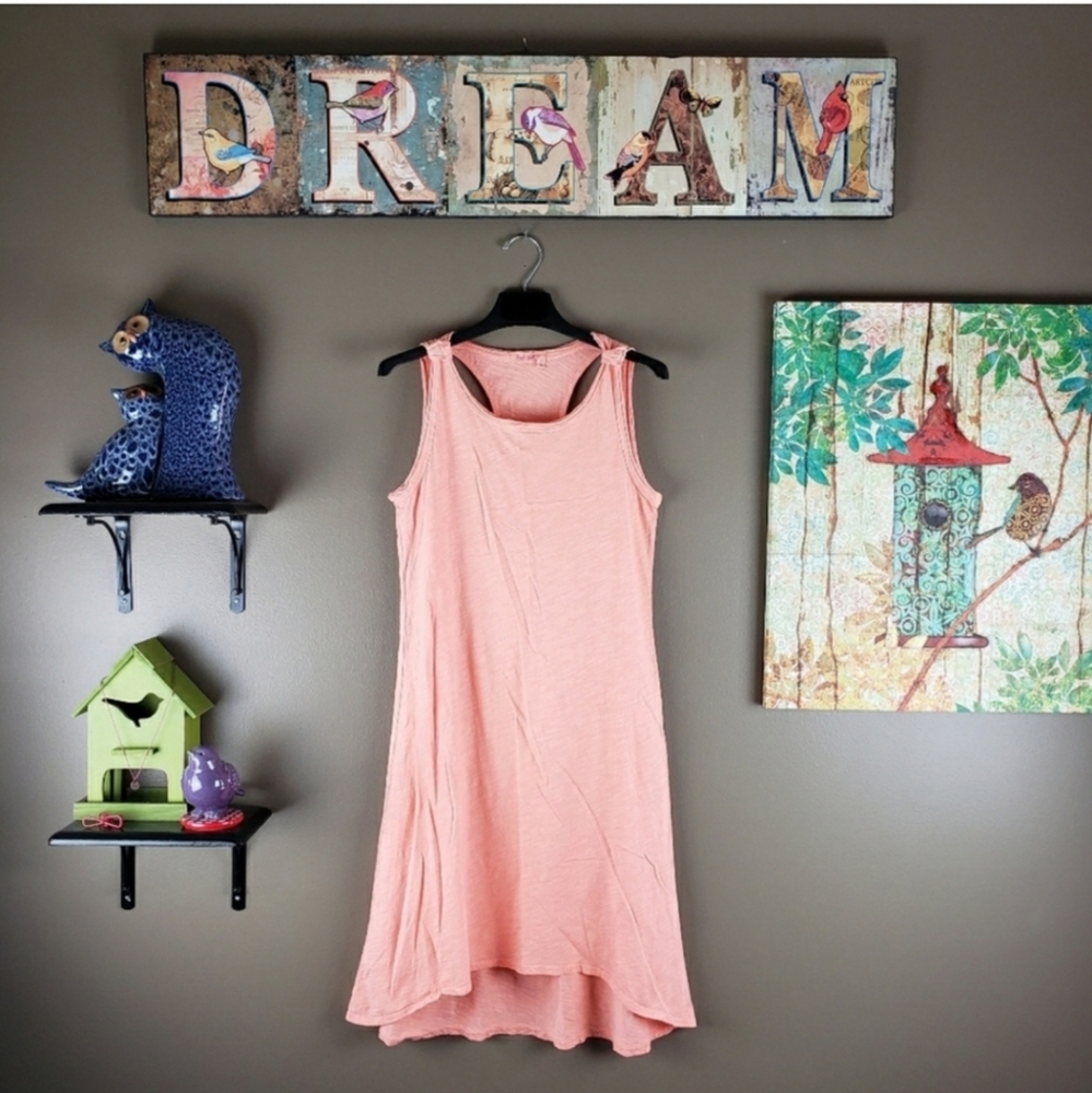 Fresh Produce peachy orange high low tank dress size medium